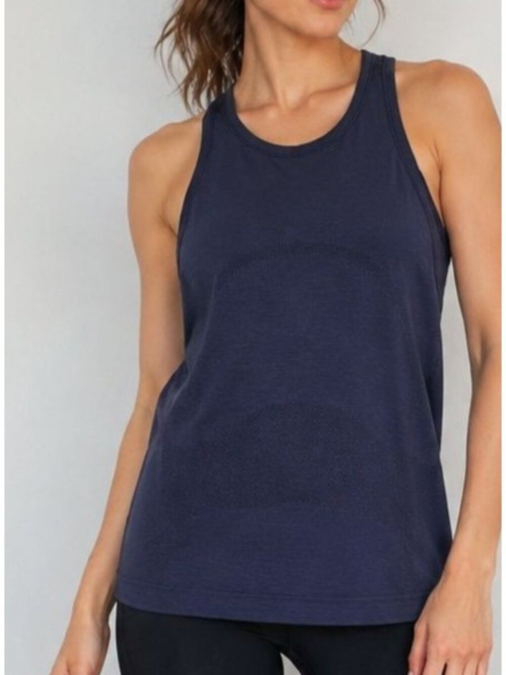 Lululemon racerback tank top Navy blue , size 6; lightweight athletic top.